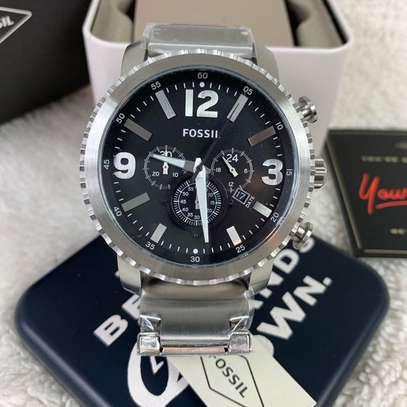 Nwt Fossil Gage Chronograph Stainless 